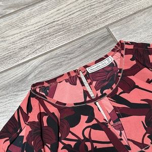 Abercrombie & Fitch floral pink long open sleeve women m top